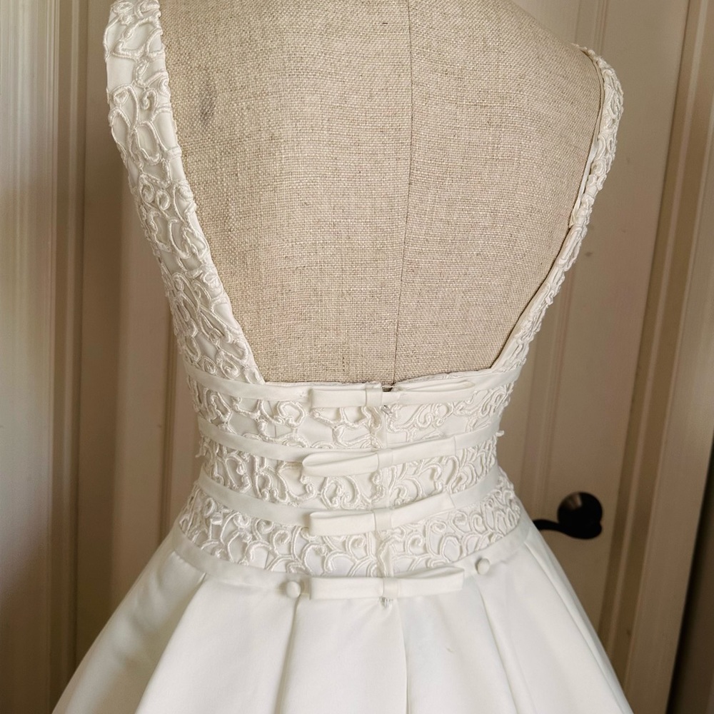 Oleg Cassini Embroidered Wedding Dress - Picture 6 of 16